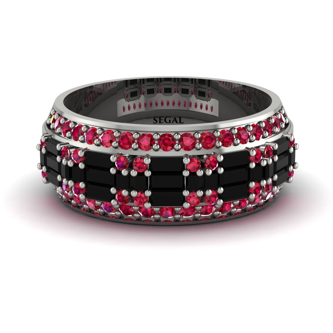 Baguette Black Diamond Eternity Wedding Band - Billy No. 54