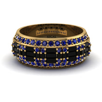 Baguette Black Diamond Eternity Wedding Band - Billy No. 67 image 1