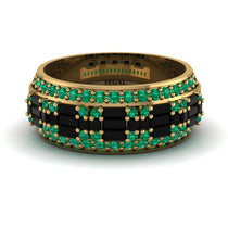 Baguette Black Diamond Eternity Wedding Band - Billy No. 22 image 1