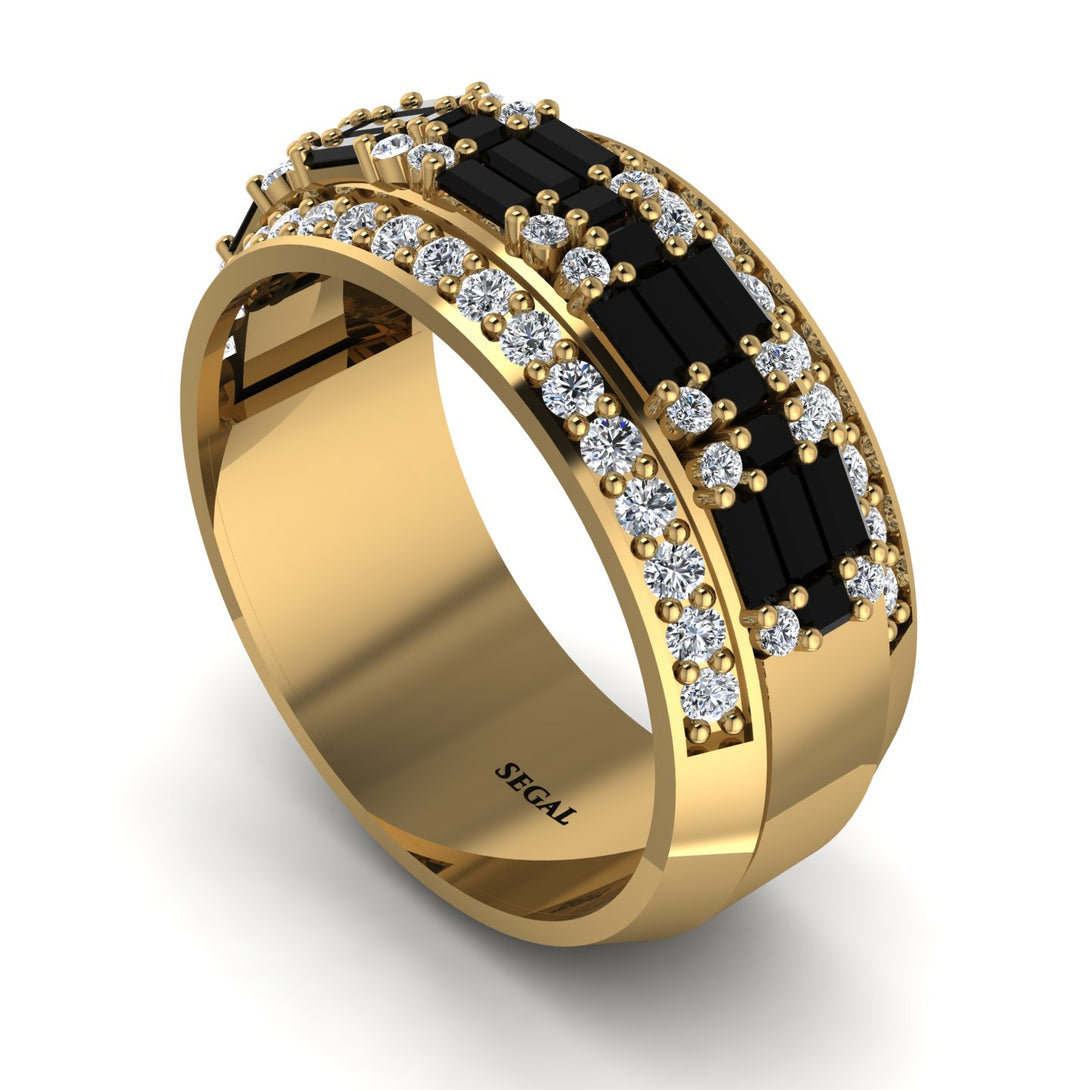 Baguette Black Diamond Eternity Wedding Band - Billy No. 7