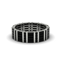 Baguette Black Diamond Eternity Wedding Band - Keegan No. 9 image 1