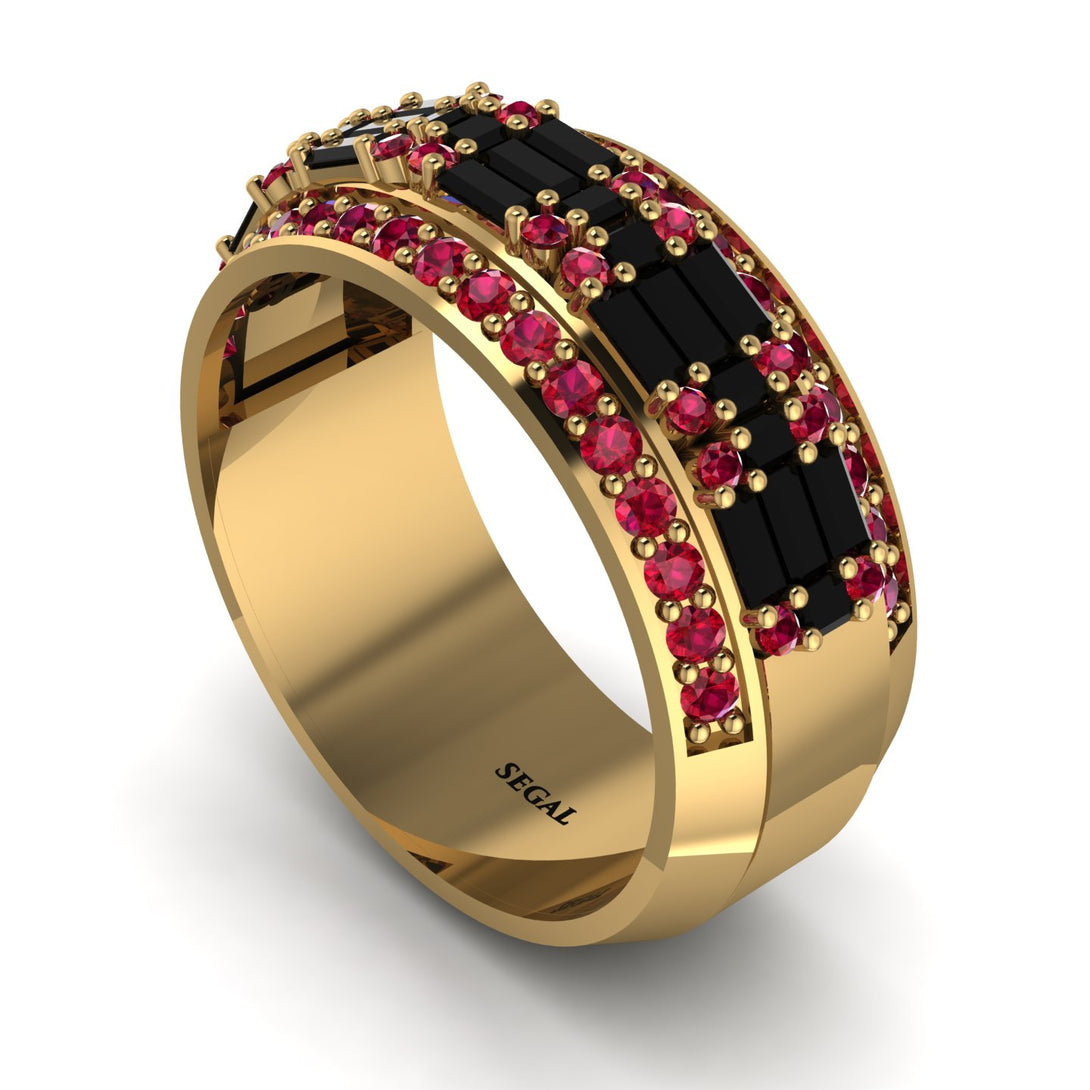 Baguette Black Diamond Eternity Wedding Band - Billy No. 52