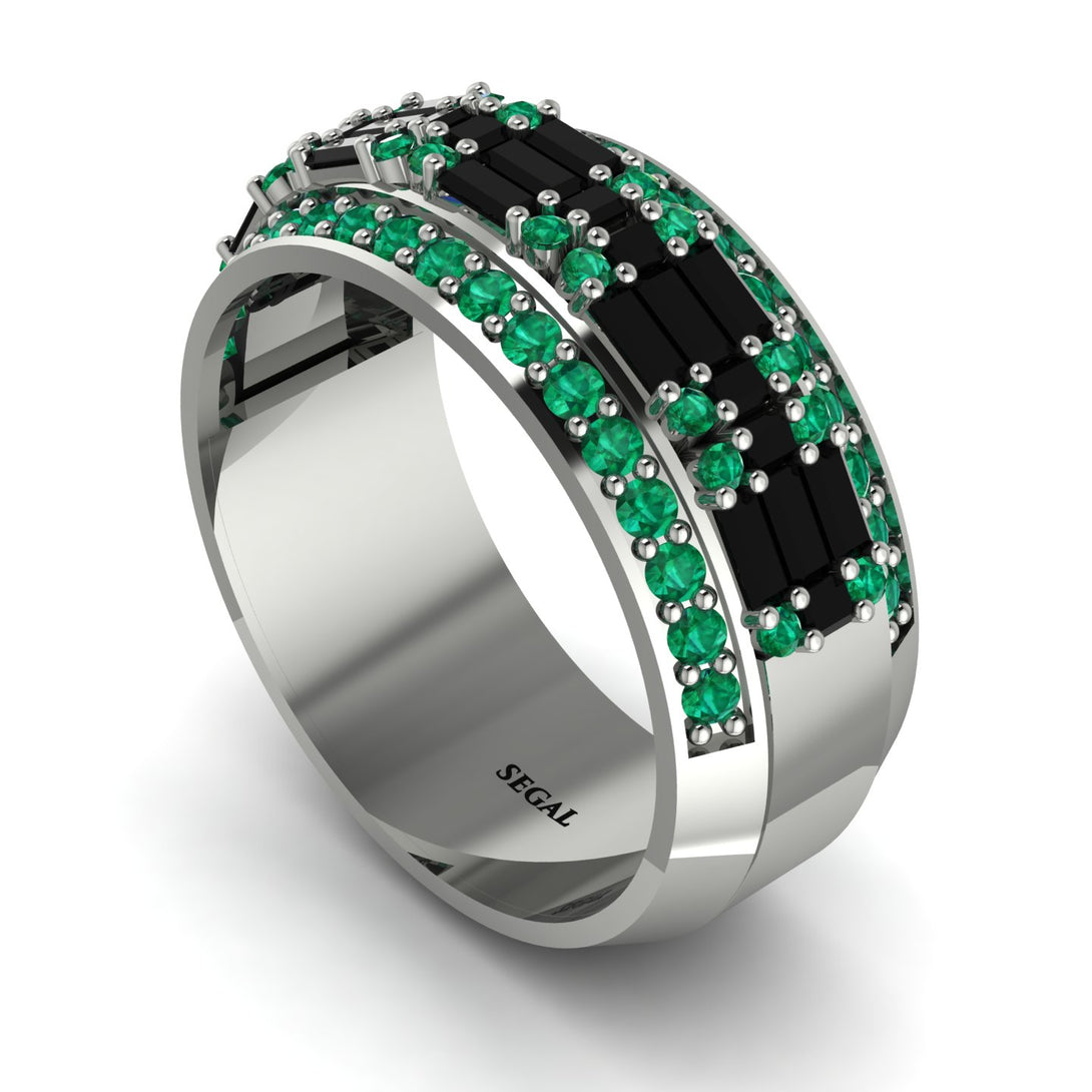 Baguette Black Diamond Eternity Wedding Band - Billy No. 24