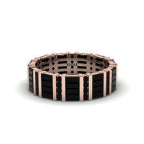 Baguette Black Diamond Eternity Wedding Band - Keegan No. 8 image 1
