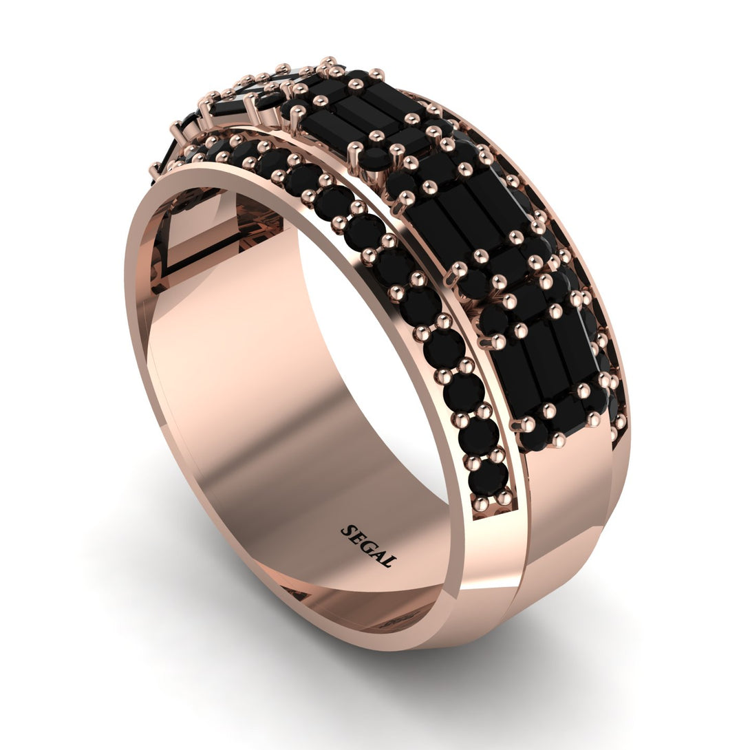 Baguette Black Diamond Eternity Wedding Band - Billy No. 38