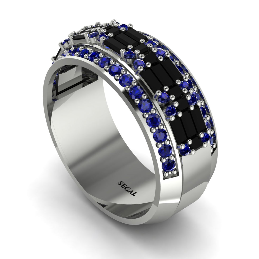 Baguette Black Diamond Eternity Wedding Band - Billy No. 69