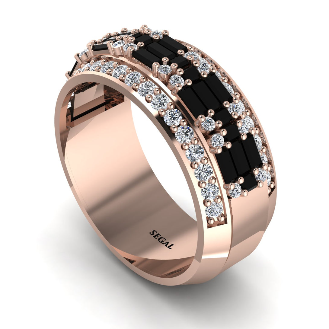 Baguette Black Diamond Eternity Wedding Band - Billy No. 8