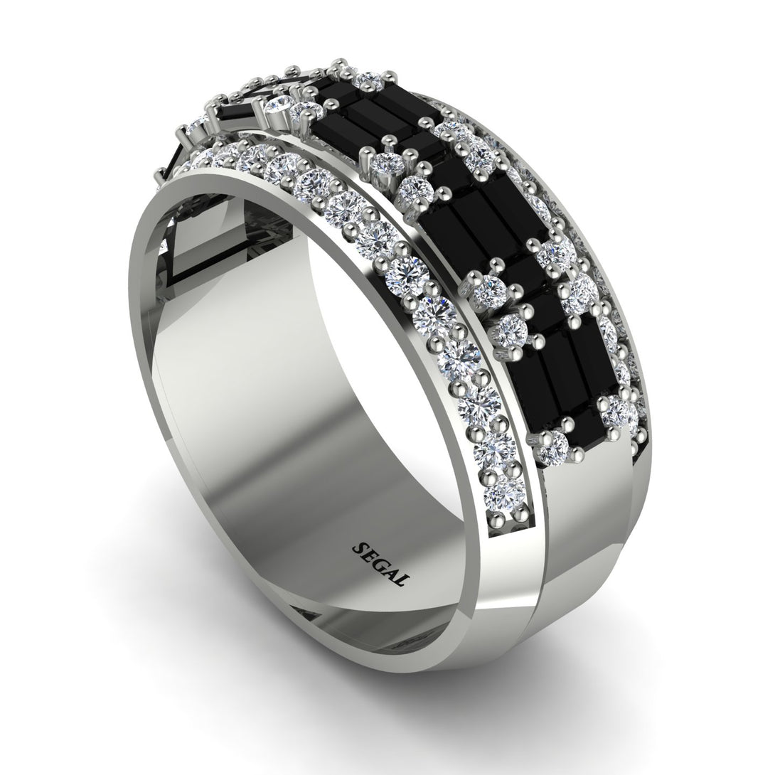 Baguette Black Diamond Eternity Wedding Band - Billy No. 9