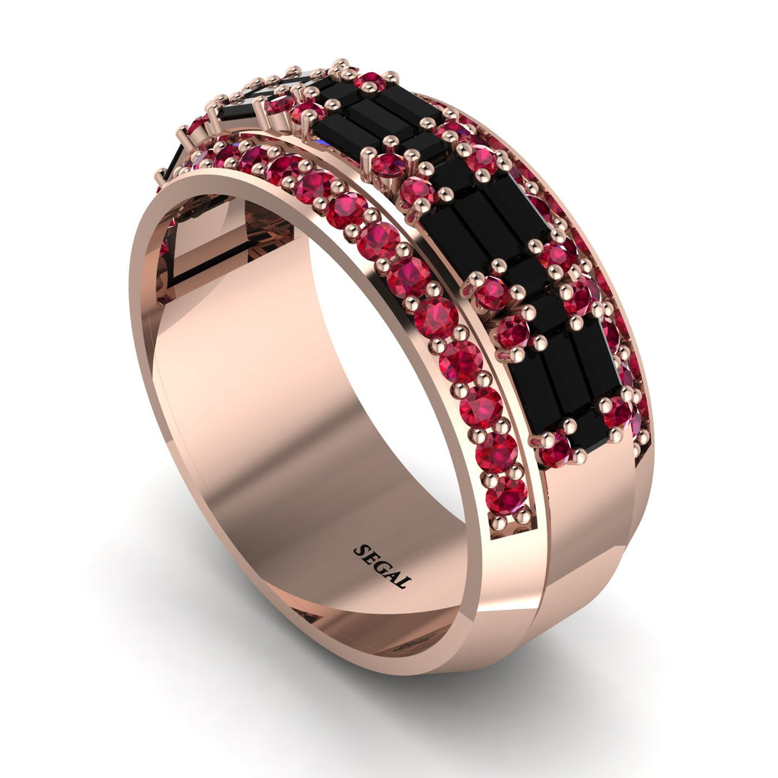 Baguette Black Diamond Eternity Wedding Band - Billy No. 53