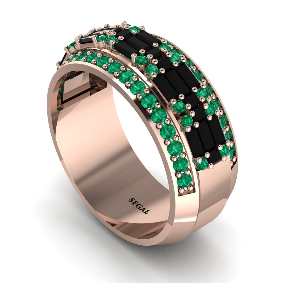 Baguette Black Diamond Eternity Wedding Band - Billy No. 23
