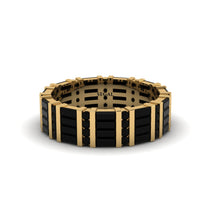Baguette Black Diamond Eternity Wedding Band - Keegan No. 7 image 1