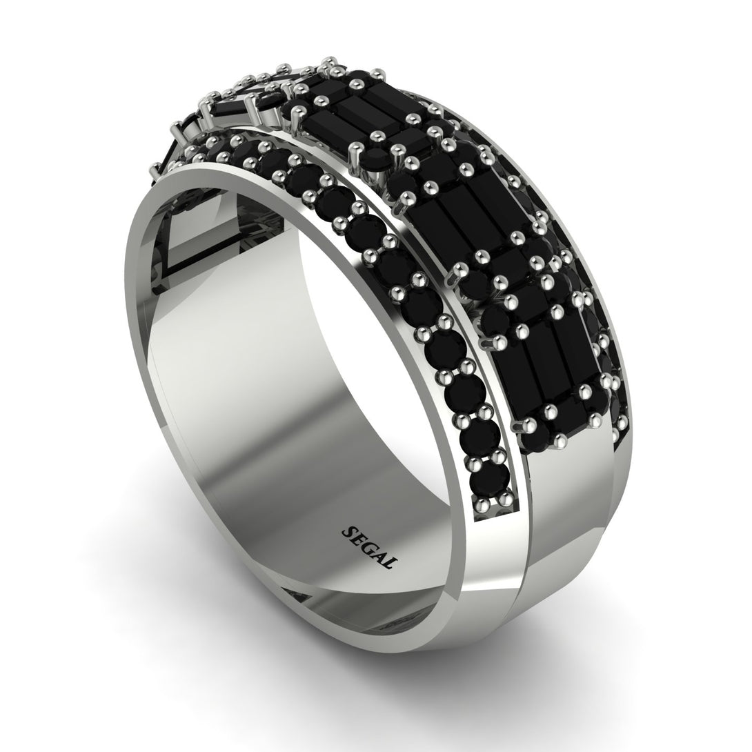 Baguette Black Diamond Eternity Wedding Band - Billy No. 39