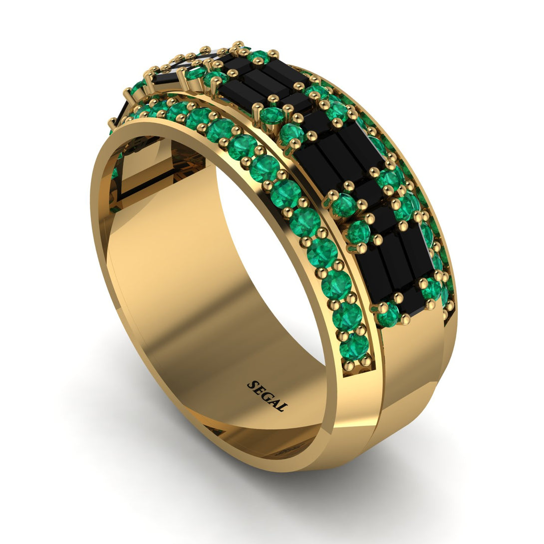 Baguette Black Diamond Eternity Wedding Band - Billy No. 22