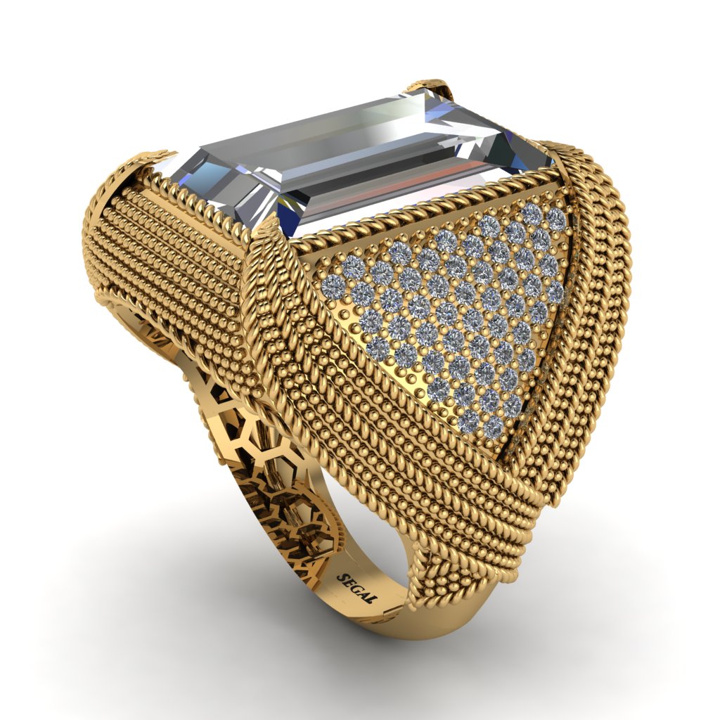 Baguette Diamond Majestic Men's Fashion Ring - Flynn No. 1