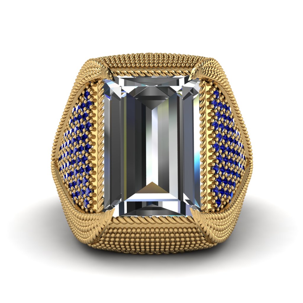 Baguette Diamond Majestic Men's Fashion Ring - Flynn No. 61