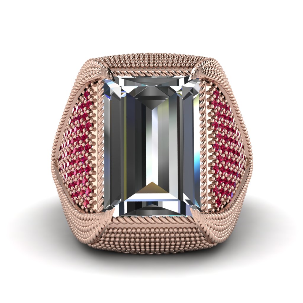 Baguette Diamond Majestic Men's Fashion Ring - Flynn No. 47