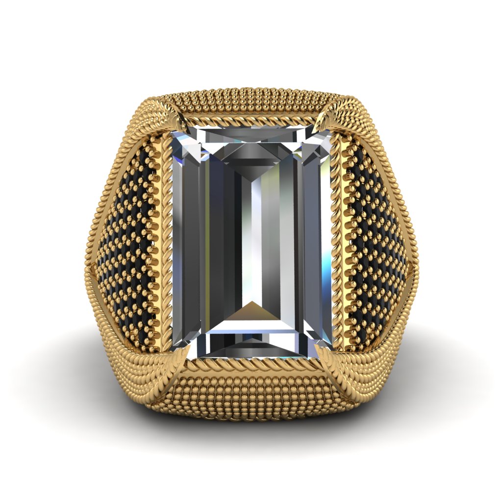 Baguette Diamond Majestic Men's Fashion Ring - Flynn No. 31