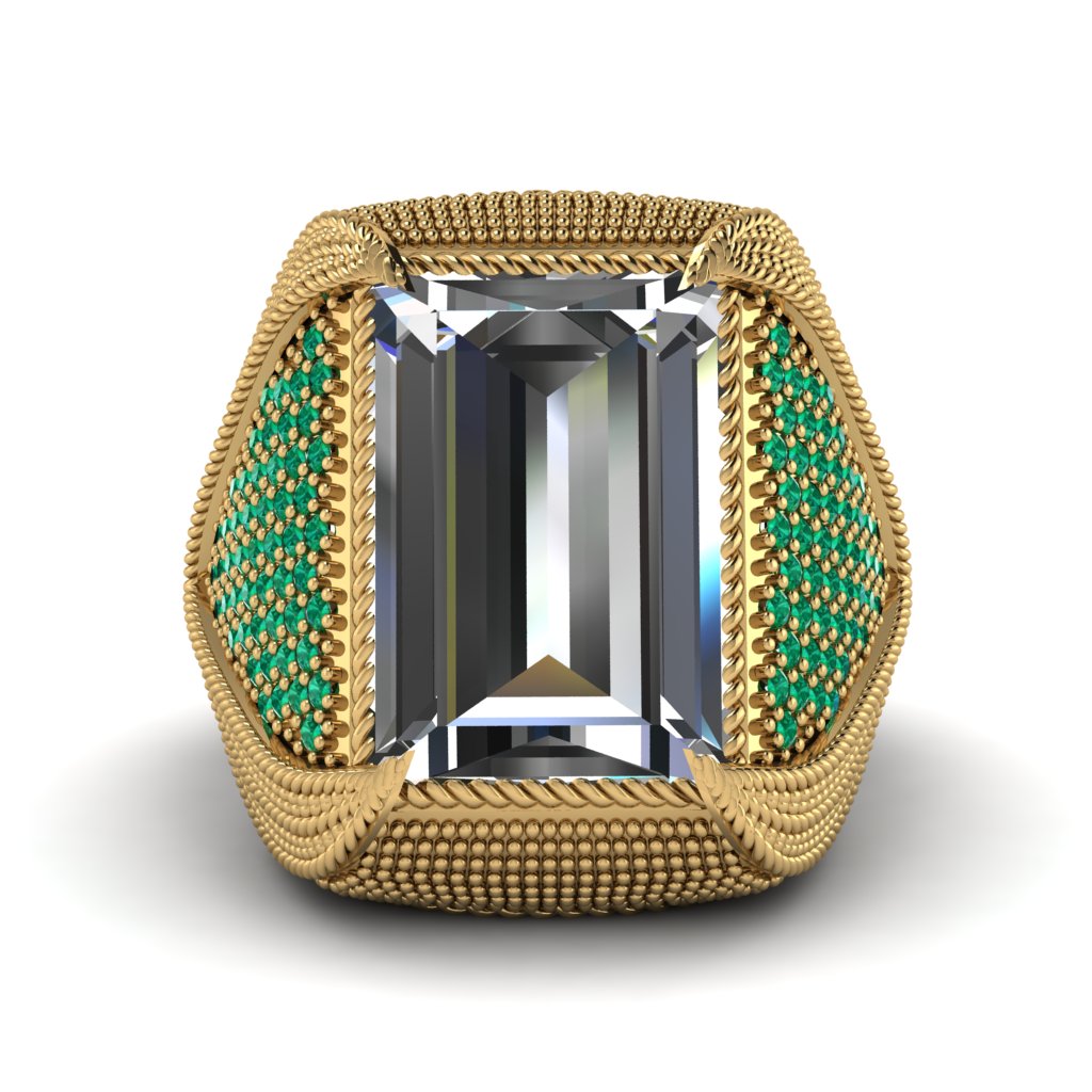 Baguette Diamond Majestic Men's Fashion Ring - Flynn No. 16