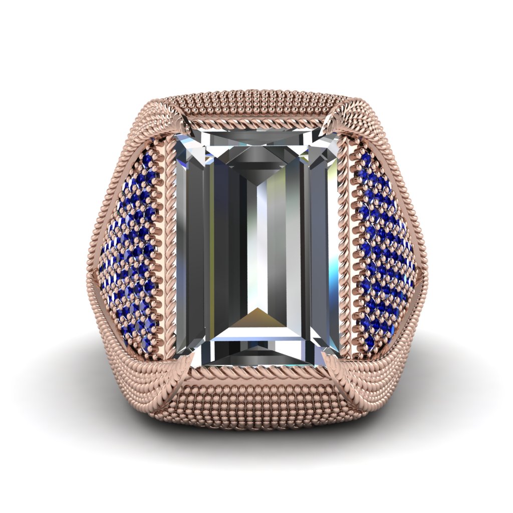 Baguette Diamond Majestic Men's Fashion Ring - Flynn No. 62