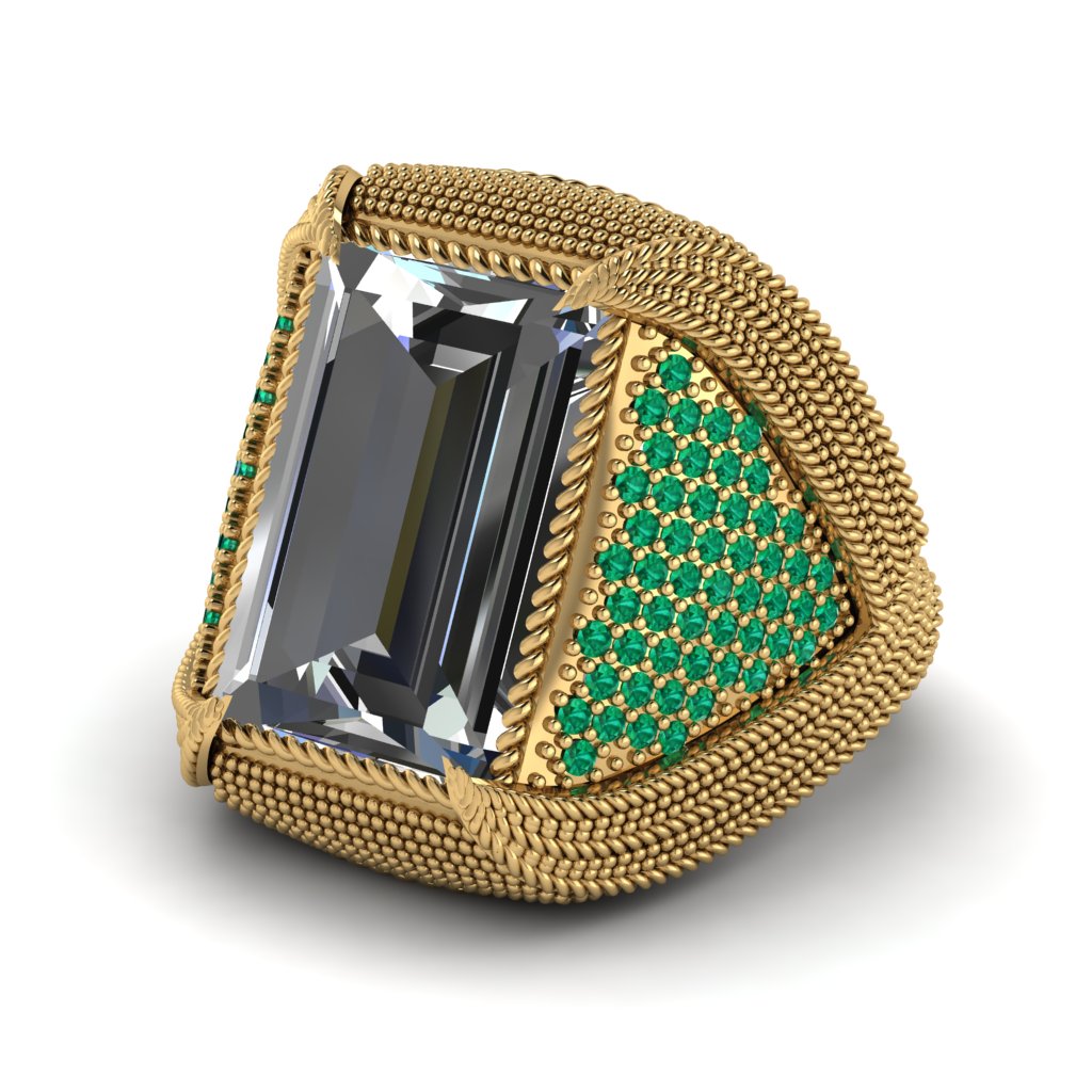 Baguette Diamond Majestic Men's Fashion Ring - Flynn No. 16