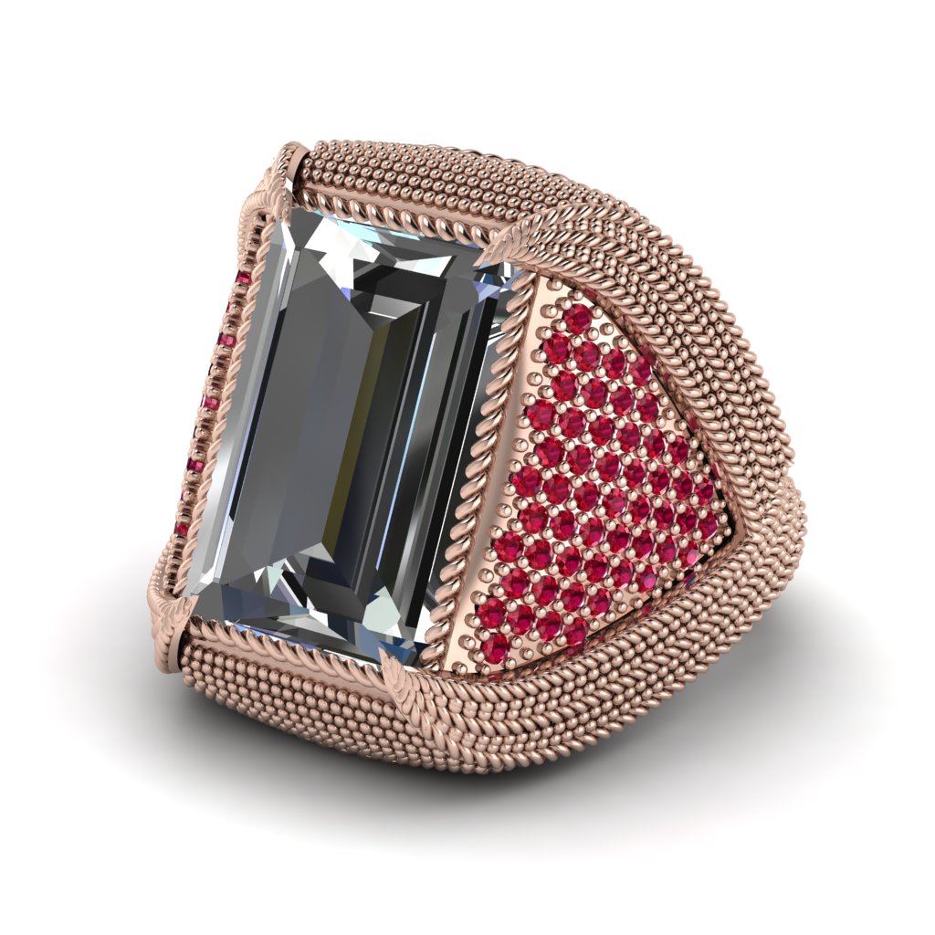 Baguette Diamond Majestic Men's Fashion Ring - Flynn No. 47
