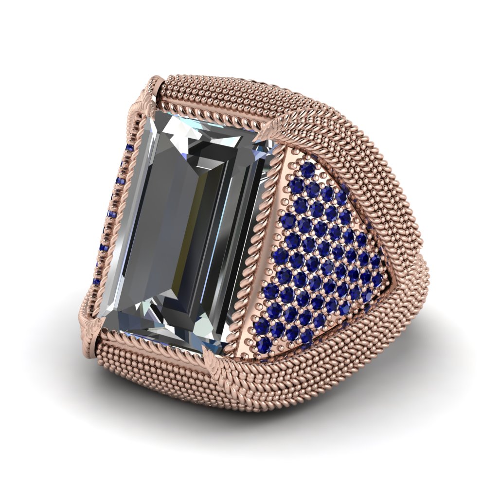 Baguette Diamond Majestic Men's Fashion Ring - Flynn No. 62