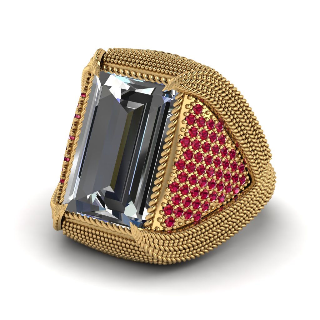 Baguette Diamond Majestic Men's Fashion Ring - Flynn No. 46