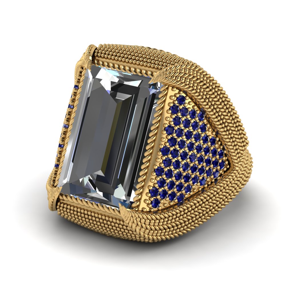 Baguette Diamond Majestic Men's Fashion Ring - Flynn No. 61
