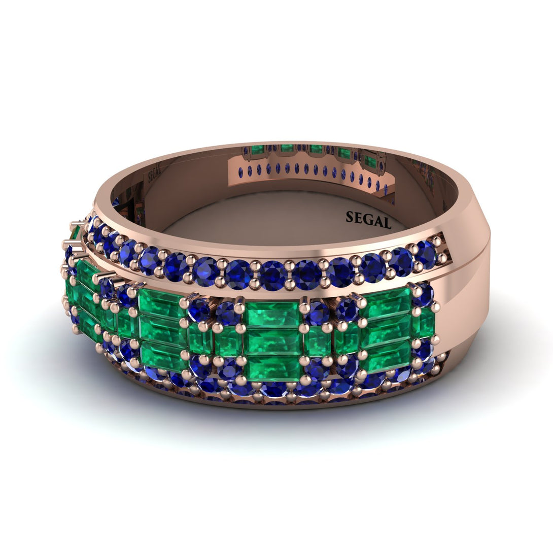 Baguette Emerald Eternity Wedding Band - Billy No. 65