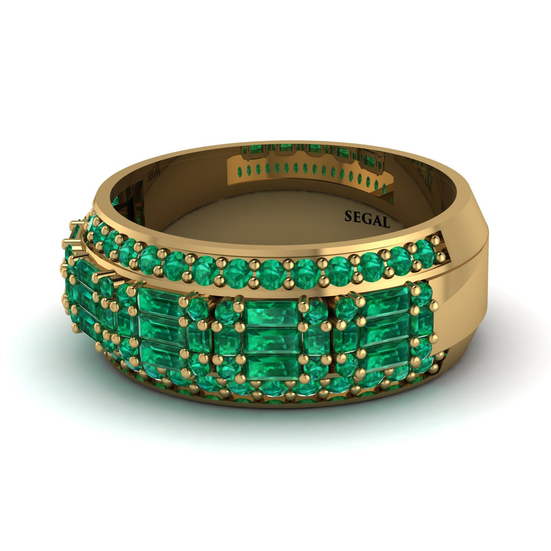 Baguette Emerald Eternity Wedding Band - Billy No. 19