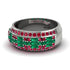 Baguette Emerald Eternity Wedding Band - Billy No. 51 image 2