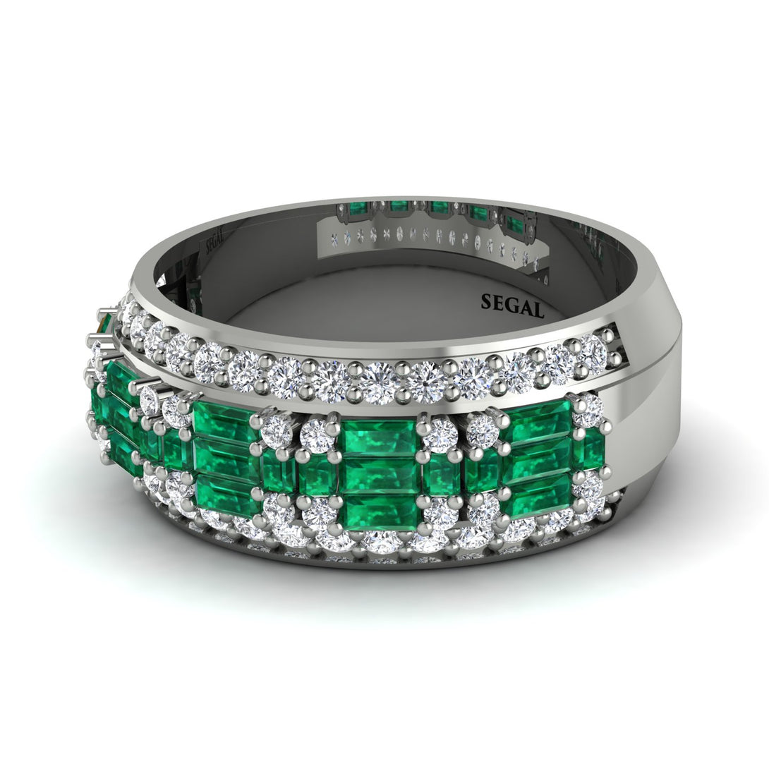 Baguette Emerald Eternity Wedding Band - Billy No. 6