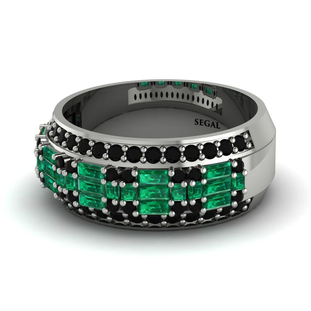 Baguette Emerald Eternity Wedding Band - Billy No. 36