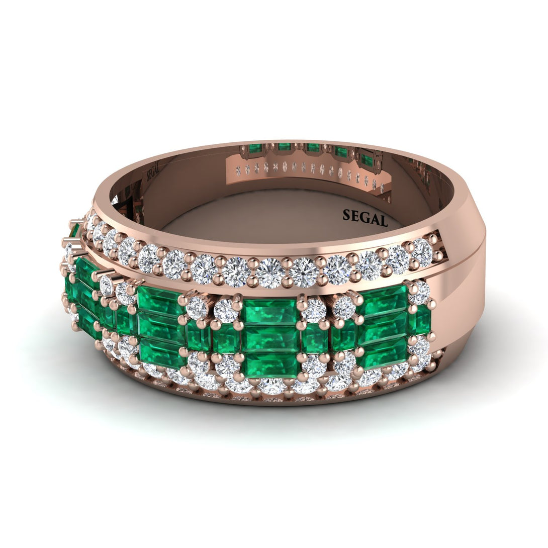 Baguette Emerald Eternity Wedding Band - Billy No. 5