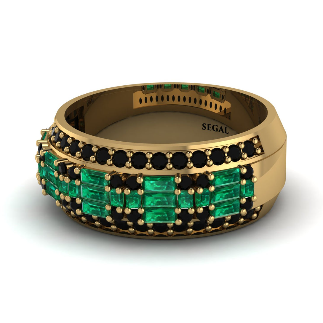 Baguette Emerald Eternity Wedding Band - Billy No. 34