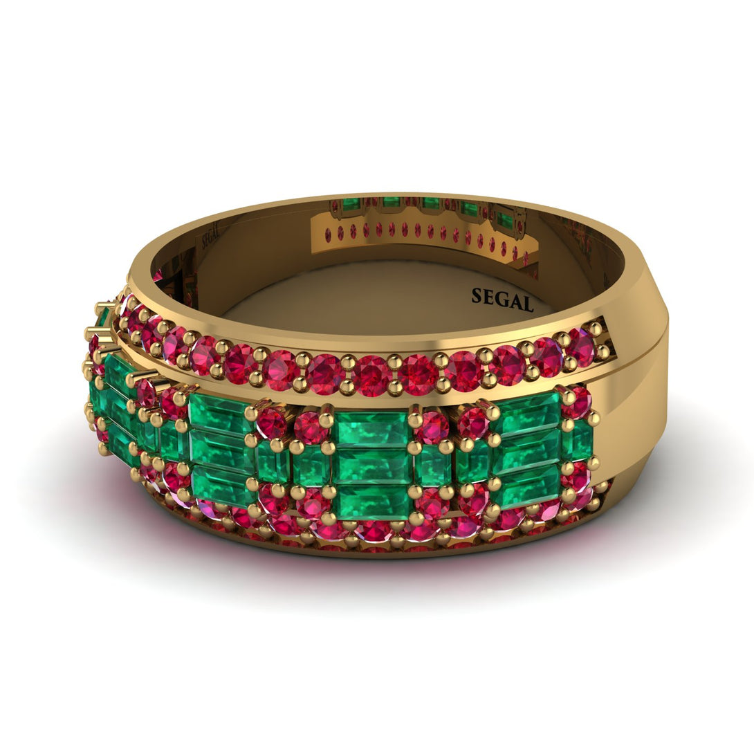 Baguette Emerald Eternity Wedding Band - Billy No. 49