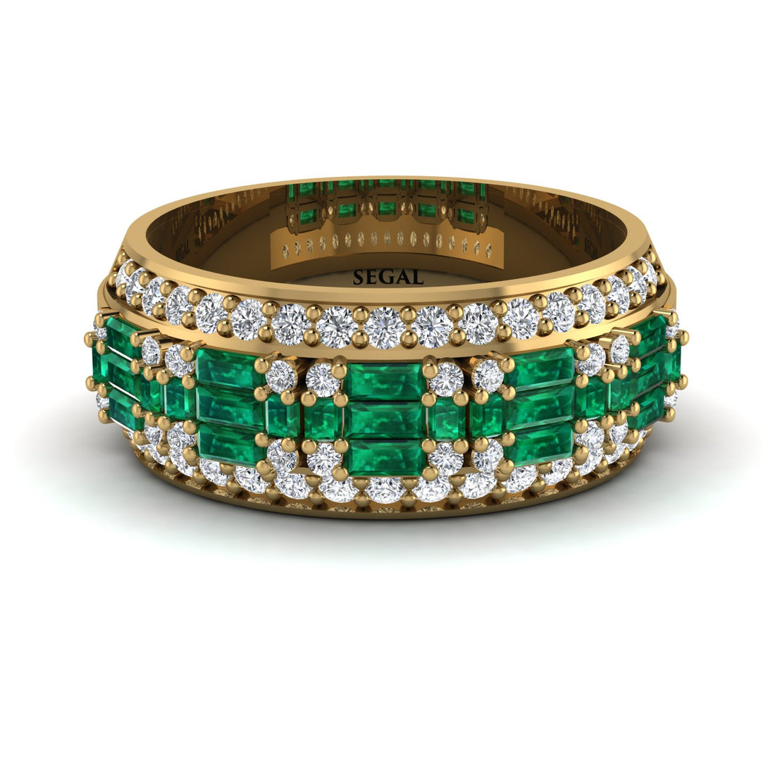 Baguette Emerald Eternity Wedding Band - Billy No. 4
