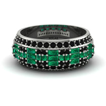Baguette Emerald Eternity Wedding Band - Billy No. 36 image 1