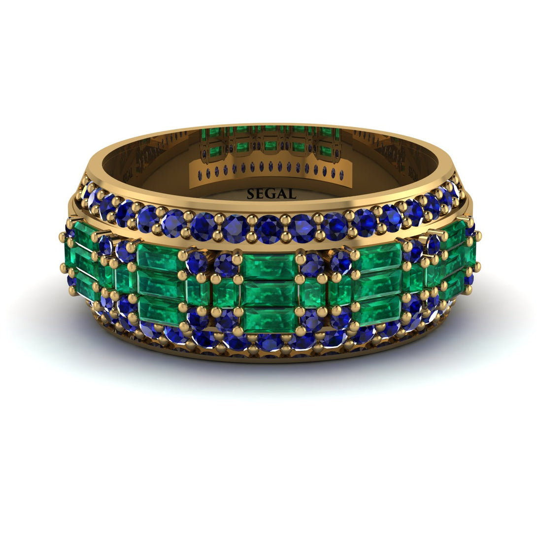 Baguette Emerald Eternity Wedding Band - Billy No. 64