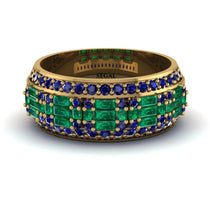 Baguette Emerald Eternity Wedding Band - Billy No. 64 image 1