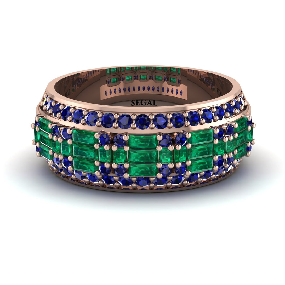 Baguette Emerald Eternity Wedding Band - Billy No. 65