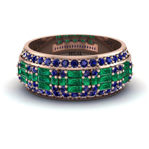 Baguette Emerald Eternity Wedding Band - Billy No. 65 image 1