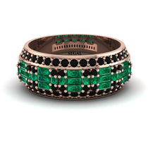 Baguette Emerald Eternity Wedding Band - Billy No. 35 image 1