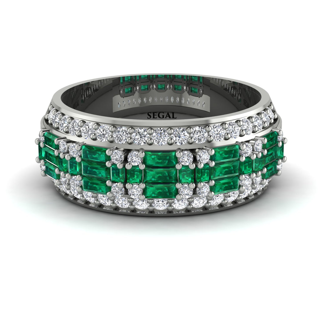 Baguette Emerald Eternity Wedding Band - Billy No. 6