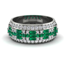 Baguette Emerald Eternity Wedding Band - Billy No. 6 image 1