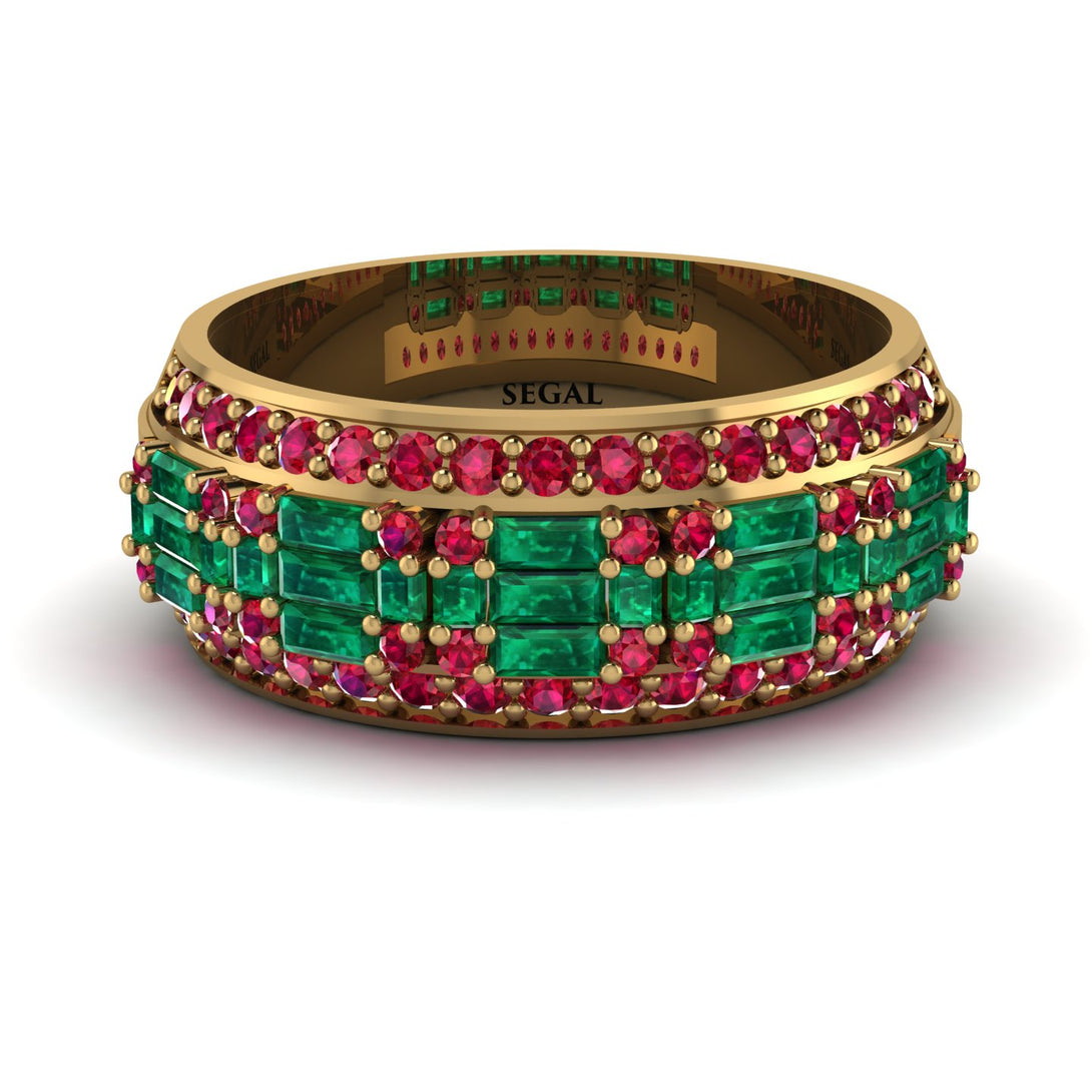 Baguette Emerald Eternity Wedding Band - Billy No. 49