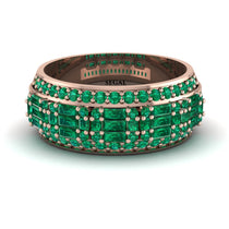 Baguette Emerald Eternity Wedding Band - Billy No. 20 image 1