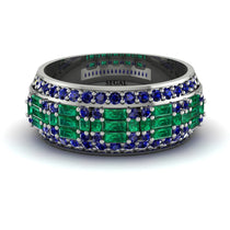 Baguette Emerald Eternity Wedding Band - Billy No. 66 image 1