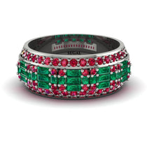 Baguette Emerald Eternity Wedding Band - Billy No. 51 image 1