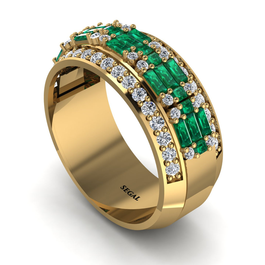 Baguette Emerald Eternity Wedding Band - Billy No. 4